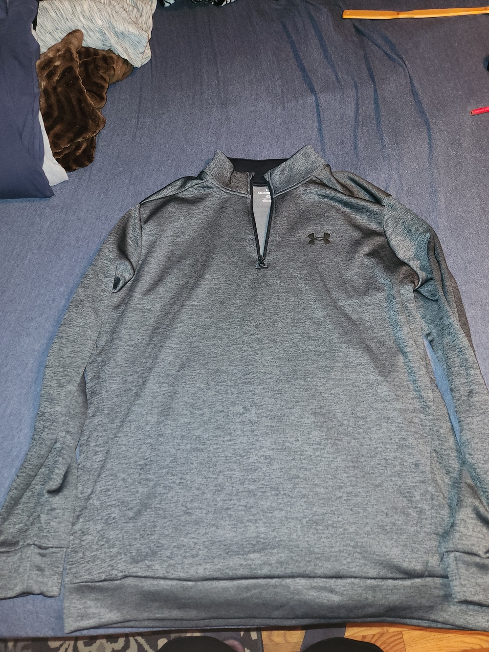 Under Armour Grey Quarter-Zip Pullover - Picture 2 of 4